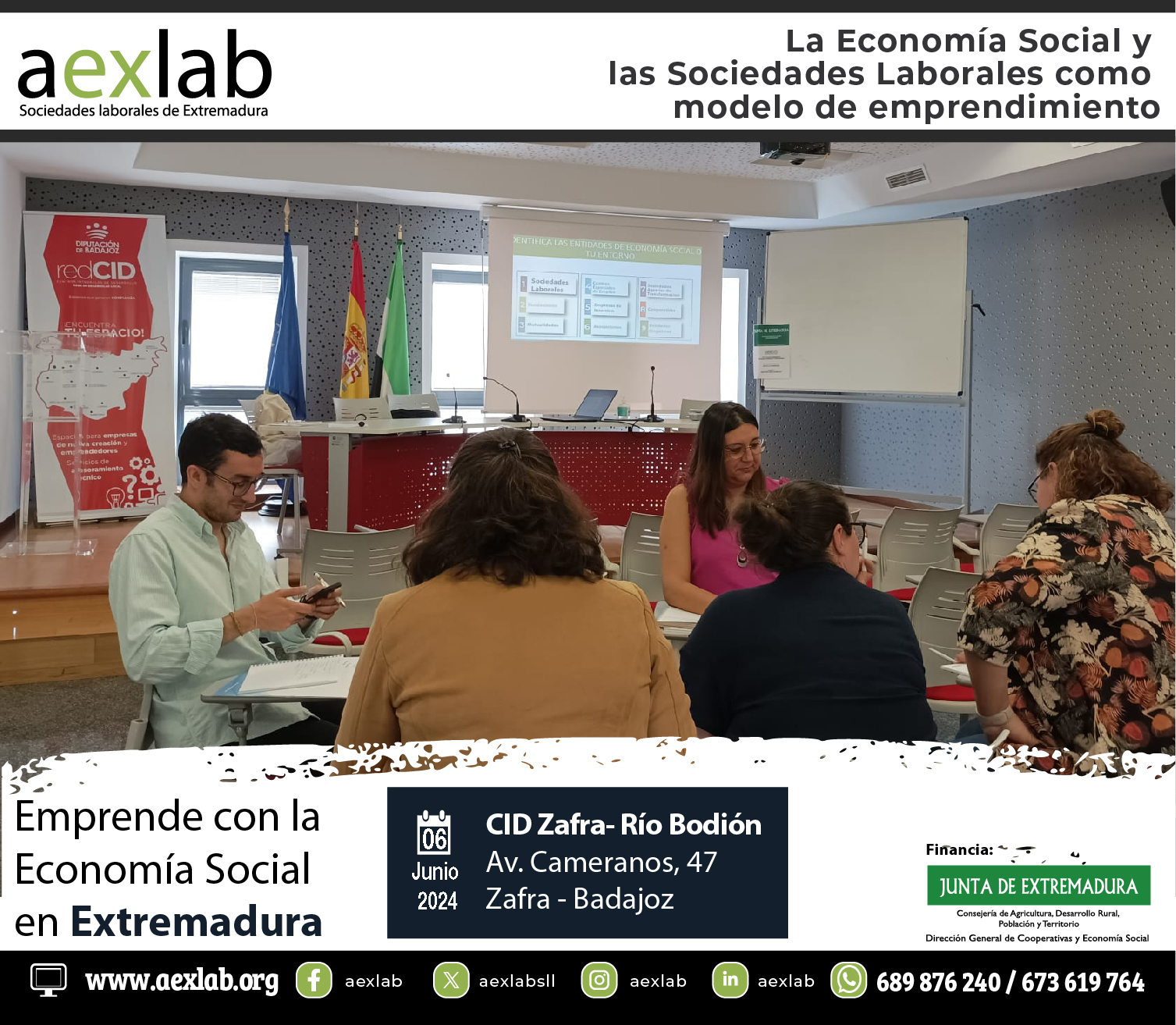 Asistentes jornada tecnicos economia social zafra aexlab_formacion economia social copia 4